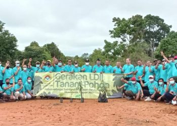 Kerja Bakti Awali Tahun 2022, LDII Jambi Tanam 1.500 Bibit Pohon