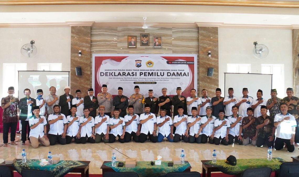 Kapolresta dan LDII Sidoarjo Simak Deklarasi Pemilu Damai LDII