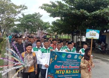 Ratusan Warga LDII Ikuti Pawai MTQ ke-24 Kabupaten Rokan Hulu
