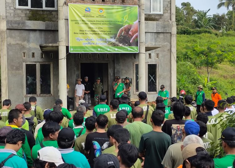 Lestarikan Lingkungan, LDII Bersama TNI Tanam Pohon di Desa Wisata Lerep