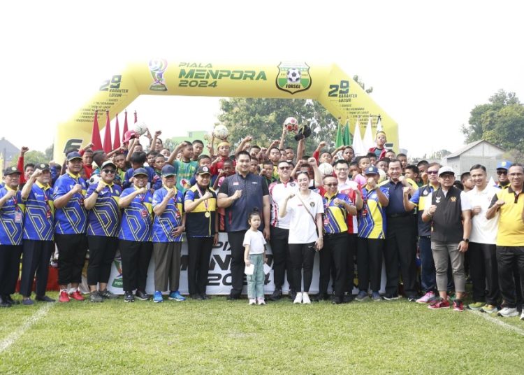 Peduli Pembinaan Sepak Bola Usia Dini, Menpora dan LDII Apresiasi Festival Sepak Bola FORSGI Piala Kemenpora II