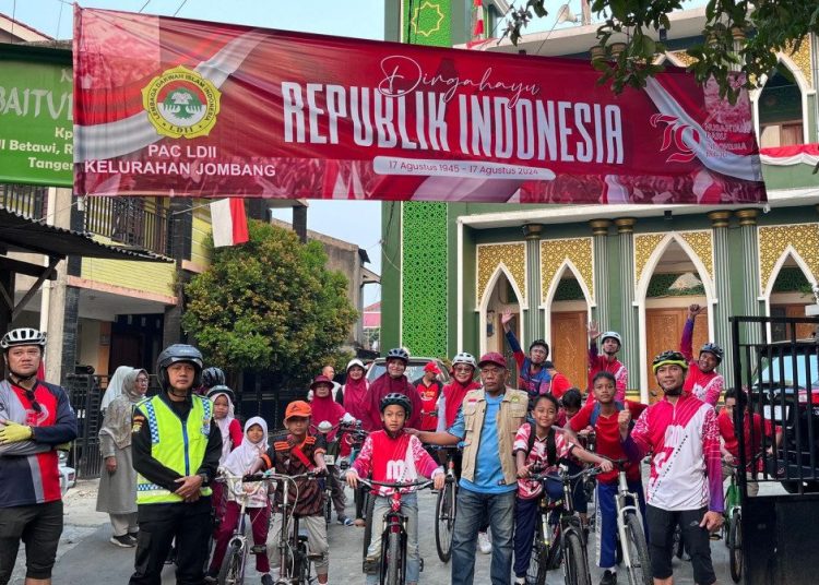 Meriahkan HUT ke-79 RI, PC LDII Ciputat Helat Gowes Merdeka