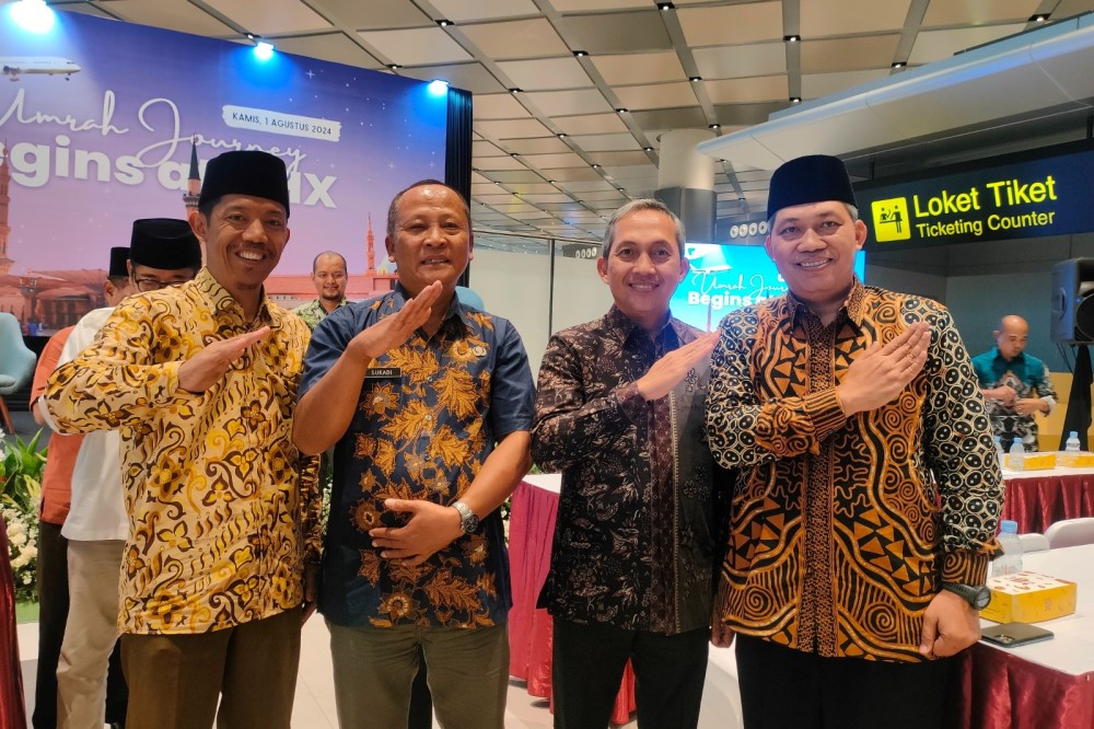 KBIHU Wali Barokah Hadiri Sosialisasi Penerbangan Umrah Perdana di Bandara Dhoho Kediri