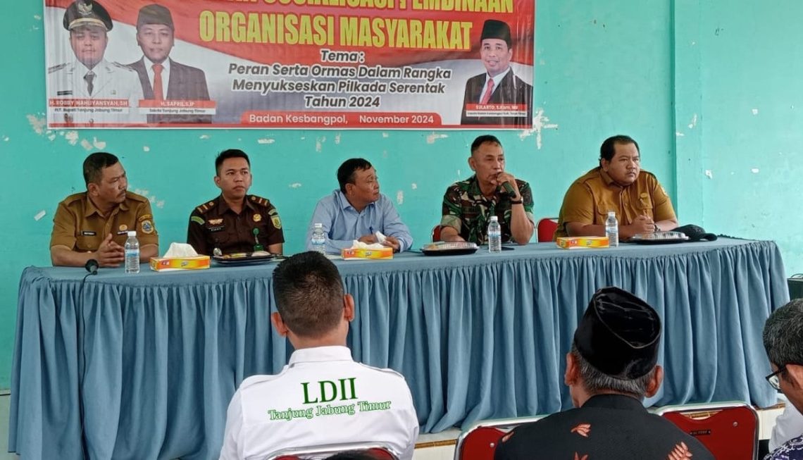 Jelang Pilkada Serentak 2024, Kesbangpol Tanjung Jabung Timur Gelar Konsolidasi dengan Ormas