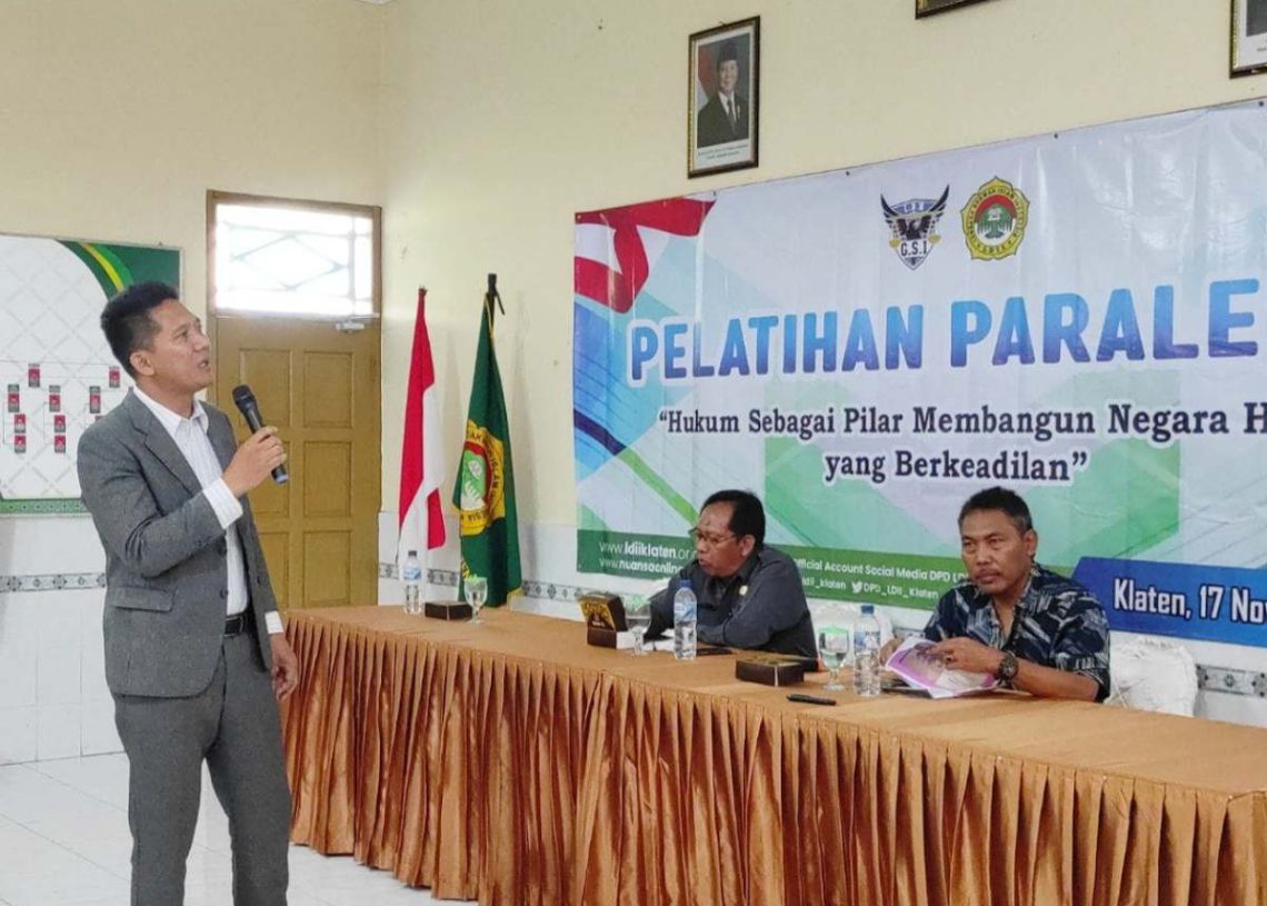 Tingkatkan Kesadaran Hukum, LDII Klaten Gelar Pelatihan Paralegal Bagi Kader Muda