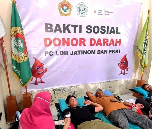 LDII Jatinom Bersama FKKI Gelar Donor Darah Dukung Pengadaan Darah PMI