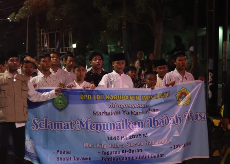 LDII Indramayu Ikuti Pawai Tarhib, Ajak Masyarakat Raih 5 Sukses Ramadan