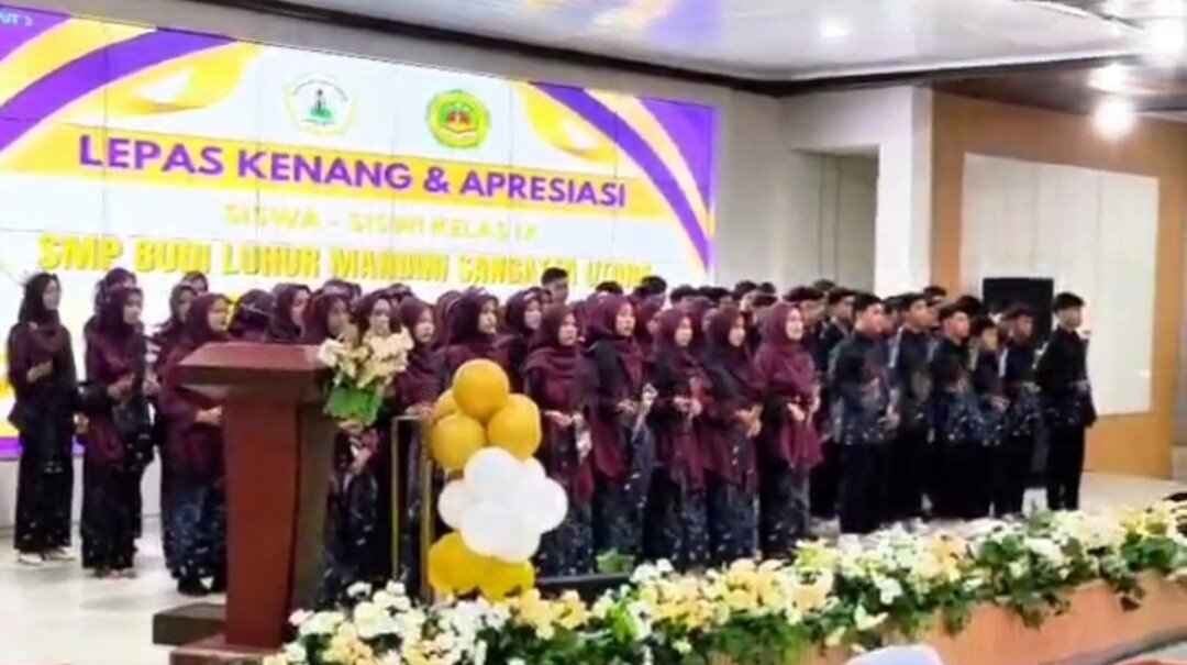 Perpisahan Siswa SMP Budi Luhur Mandiri Sangatta, Dukung Anak Lanjutkan Jenjang Pendidikan