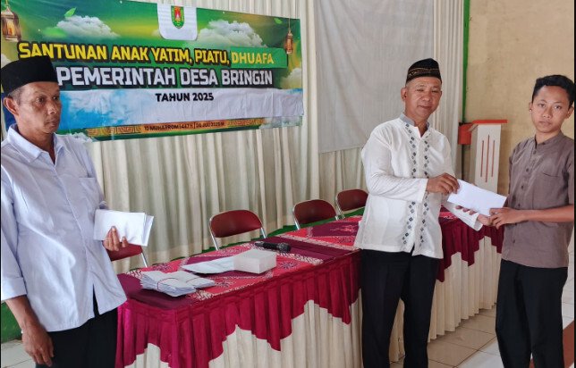 Pemerintah Desa dan LDII Bringin Salurkan Bantuan untuk Yatim dan Dhuafa
