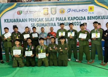 Persinas ASAD Bengkulu Raih 10 Medali Kejuaraan Pencak Silat Kapolda Bengkulu 2025