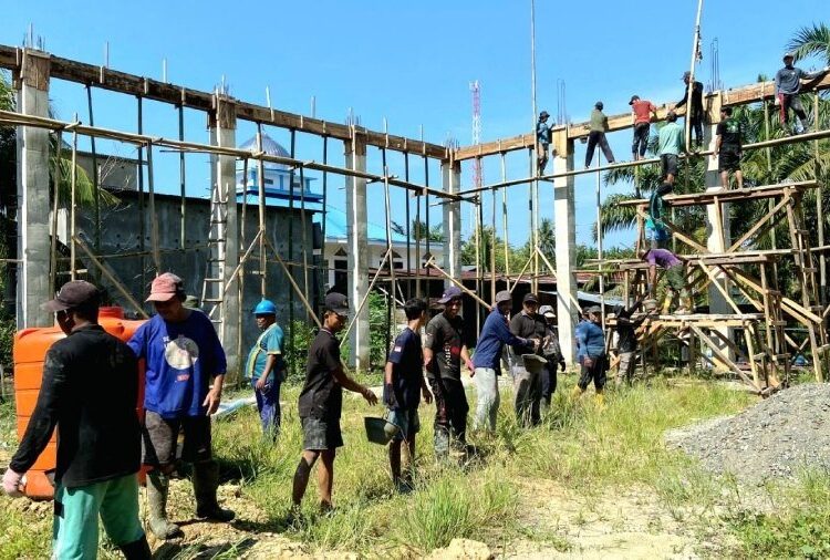 Bangun Gedung Serbaguna, Warga LDII Pasangkayu Semangat Gotong Royong