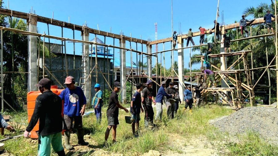 Bangun Gedung Serbaguna, Warga LDII Pasangkayu Semangat Gotong Royong