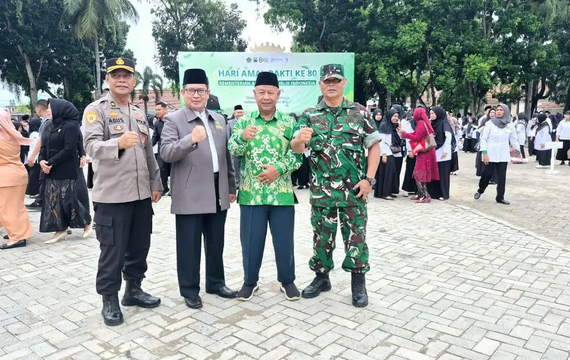 Dukung Penguatan Moderasi Beragama, LDII Lampung Selatan Hadiri Upacara HAB ke-80 Kemenag