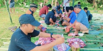 LDII Tomoni Gelar Salat Id dan Sembelih Tiga Sapi Kurban di Desa Sumber Alam