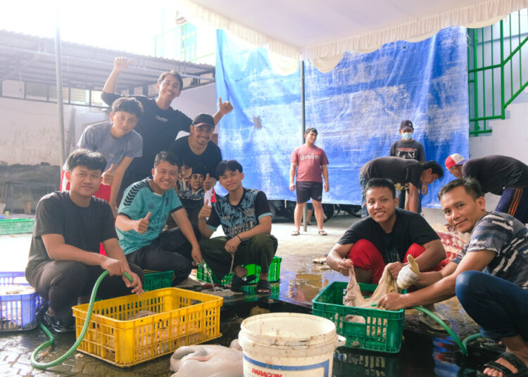 Belajar Makna Idul Adha, Santri Mahasiswa LDII Jombang Berkurban Satu Ekor Kambing