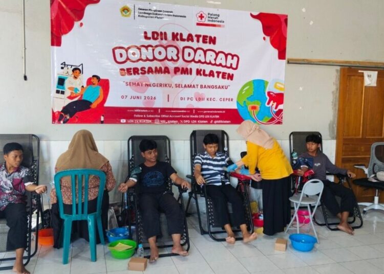 PC LDII Ceper Klaten Gelar Donor Darah Massal Bersama PMI