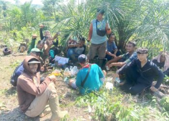 PAC LDII Pematang Kandis Gelar Gotong Royong Bersihkan Kebun Sawit