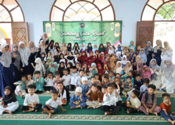 Ratusan Anak LDII Jombang Ramaikan Kegiatan Ngaji Bersama di Masjid Baitul Ulya