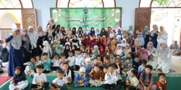 Ratusan Anak LDII Jombang Ramaikan Kegiatan Ngaji Bersama di Masjid Baitul Ulya