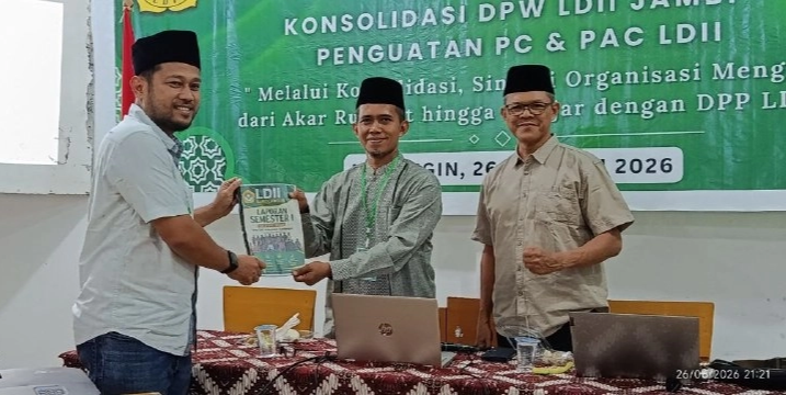 LDII Kabupaten Sarolangun Serahkan Laporan Semester I pada DPW LDII Jambi