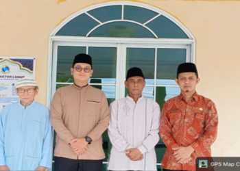 LDII Gandeng KUA Karimun Verifikasi Arah Kiblat Masjid Mamba’ul Huda