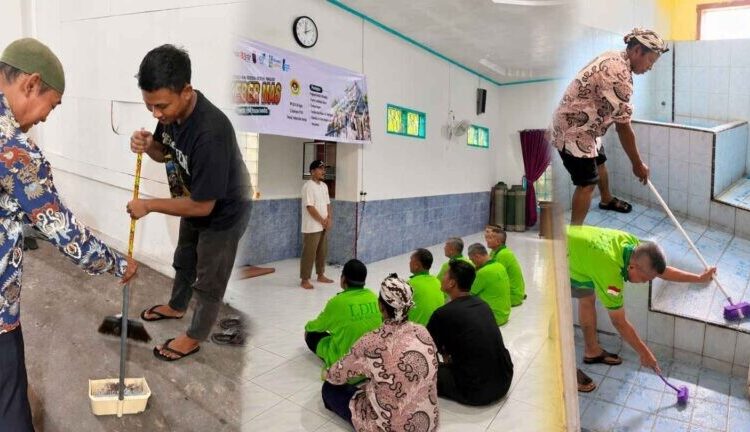 Kemenag RI Helat Geber Mas, LDII Agam Gotong Royong Bersihkan Masjid