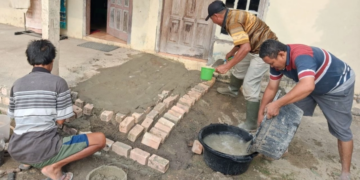 LDII Bahar Mulya Gelar Kerja Bakti, Pugar Bangunan Masjid Yang Rusak
