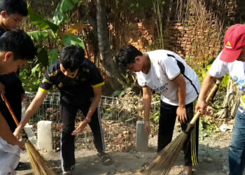 Sambut HUT ke-81 RI, LDII Gunung Putri Gelar Bakti Sosial Bersihkan Lingkungan