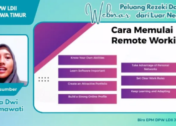LDII Jawa Timur Gelar Webinar Keterampilan Kerja Remote untuk Cetak Entrepreneur Muda