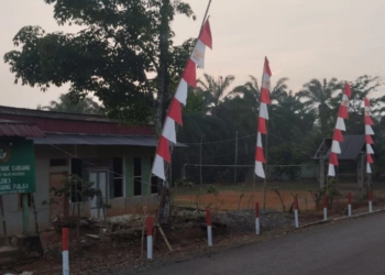 Semarak Bulan Kemerdekaan RI, LDII Bengkulu Pasang Bendera Merah Putih