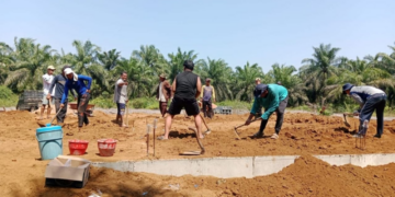 LDII Geragai Gotong Royong Bangun Aula