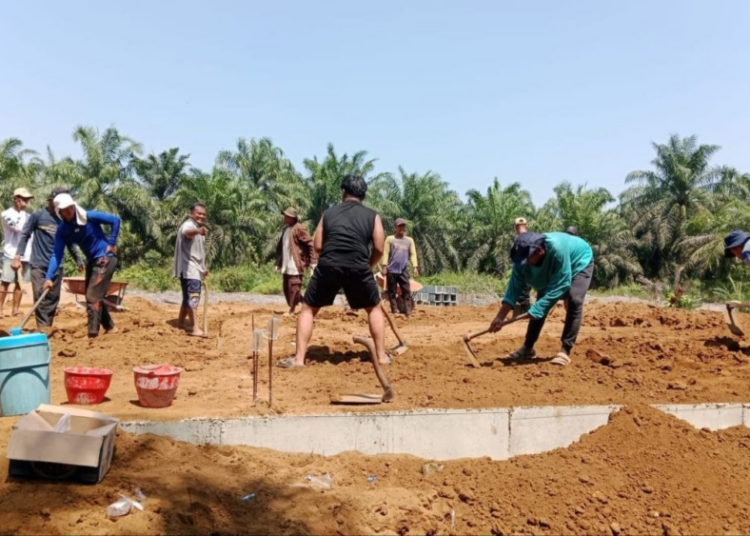 LDII Geragai Gotong Royong Bangun Aula