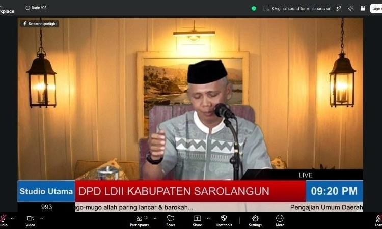 LDII Sarolangun Gelar Pengajian Hibrid, Ajak Warga Bersyukur dan Gemar Bersedekah