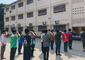 Jelang HUT ke-81 RI, Siswa Tri Sukses Jambi Fokus Berlatih Paskibra