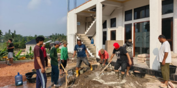 Gelar Gotong Royong, Warga LDII Beliung Wujudkan Fasilitas Pendukung Sekretariat