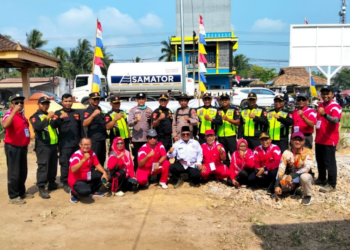 Senkom Sungai Lilin Bantu Pengamanan Karnaval HUT ke-81 RI