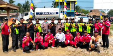 Senkom Sungai Lilin Bantu Pengamanan Karnaval HUT ke-81 RI