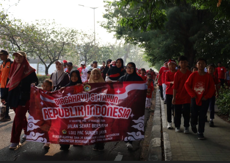 LDII Sunter Jaya Gelar Jalan Santai Kemerdekaan, Perkuat Persatuan Warga