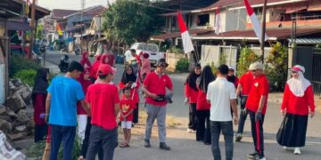 Sambut HUT RI, LDII Nuha dan Warga Desa Nikkel Gelar Kerja Bakti