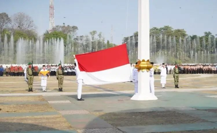 LDII Hadiri Upacara HUT ke-81 Kemerdekaan RI di Alun-Alun Kota Cilegon