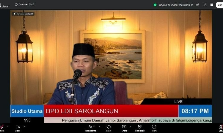 LDII Sarolangun Gelar Pengajian Hibrid, Ajak Warga Tingkatkan Syukur
