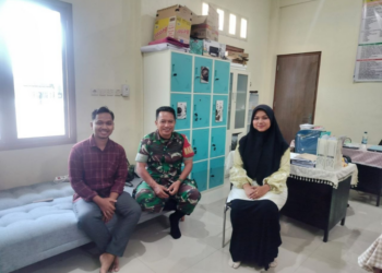 Guru SMP dan SMA Baitul Ulum Al Musawwa Sambut Kunjungan Koramil Kramatwatu