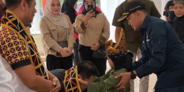 Pesilat Cilik Persinas ASAD Sambut Ketua IPSI Riau di Kejurkab Kuansing