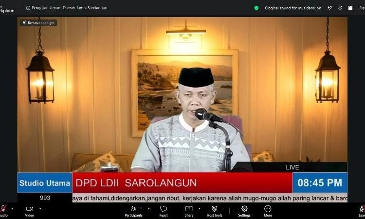 LDII Sarolangun Gelar Pengajian Hibrid, Tekankan Syukur dan Sedekah