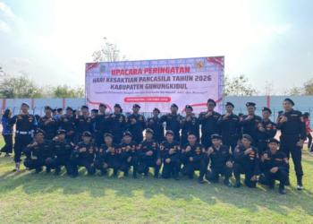 Komitmen Kebangsaan, Senkom Mitra Polri Gunungkidul Ikuti Upacara Kesaktian Pancasila