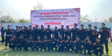 Komitmen Kebangsaan, Senkom Mitra Polri Gunungkidul Ikuti Upacara Kesaktian Pancasila