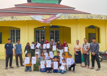 LDII Sarolangun Evaluasi Pembelajaran Agama, Bagikan Rapor Generus Caberawit